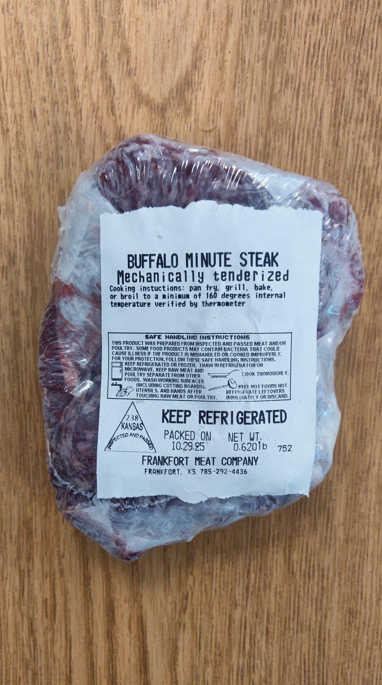 Bison - Minute Steak
