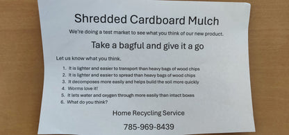 Shredded Cardboard Mulch
