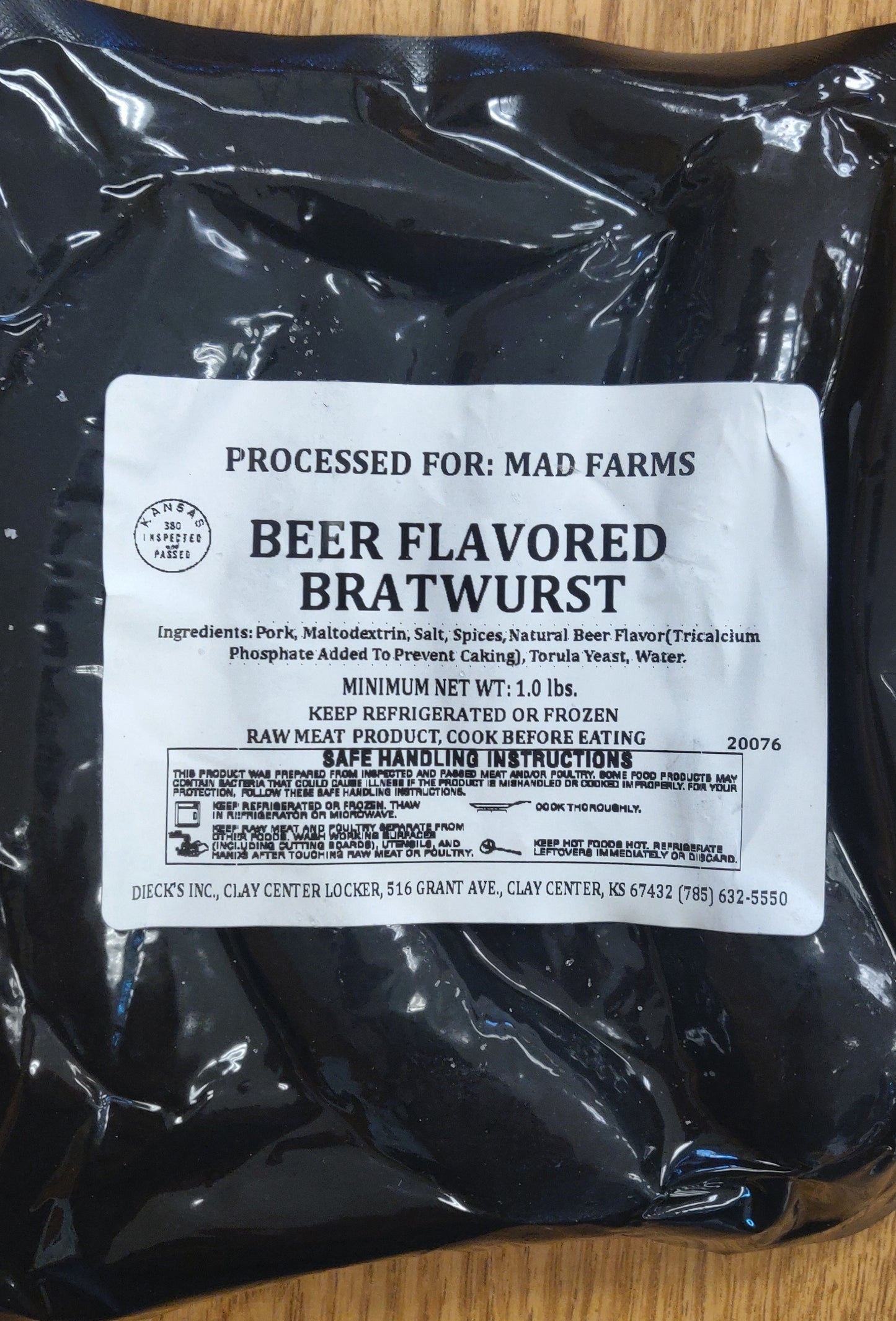 Pork - Beer-Flavored Bratwurst