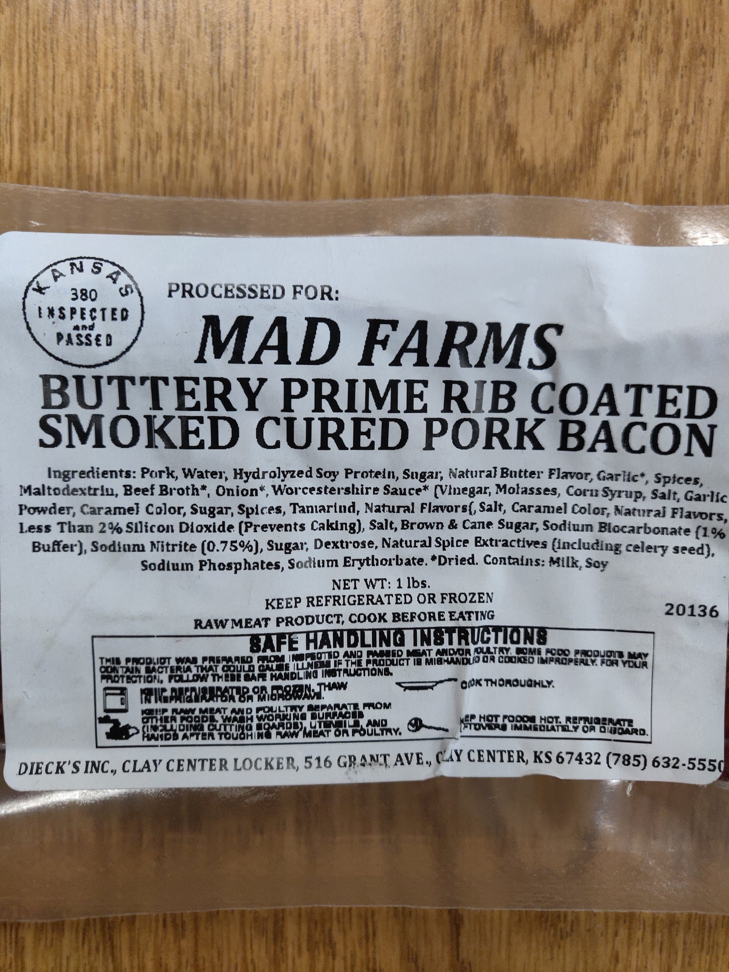 Pork - Bacon (Buttery Prime Rib)